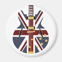 Brit Pop Mod Union Jack Guitar