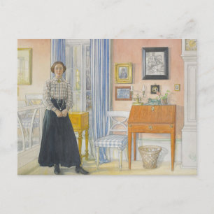Brita Beside a Writing Desk Vykort