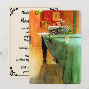 Brita vid pianot av Carl Larsson, Musikalisk soaré Inbjudningar
