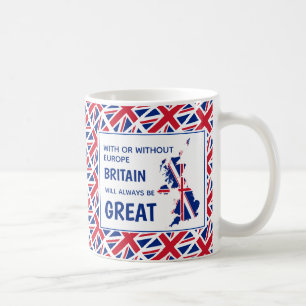 BRITAIN ÄR ALLTID UNDERBART positiv Brexit Kaffemugg
