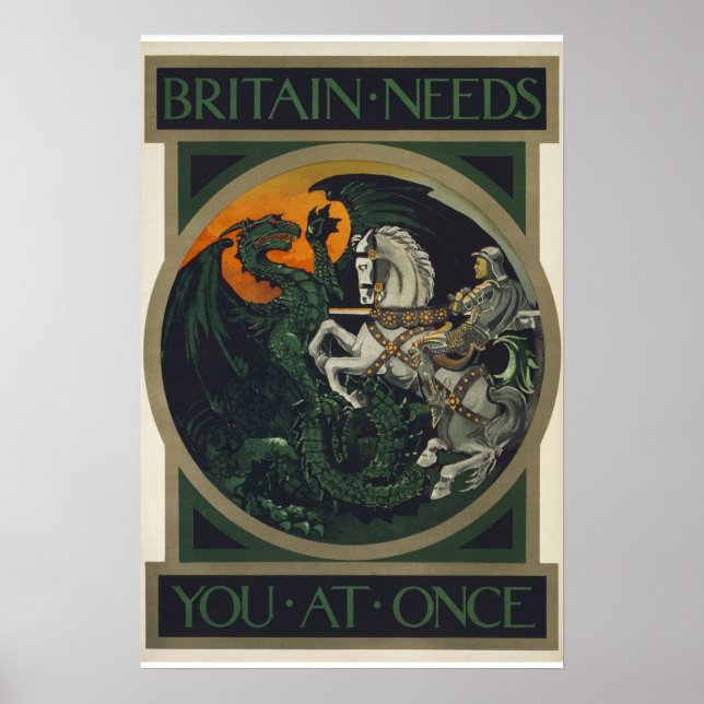 Britain behöver dig omedelbart Affisch (Framsidan)