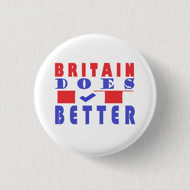 BRITAIN GÖR DET BÄTTRE ORD DESIGN KNAPP (Framsida)
