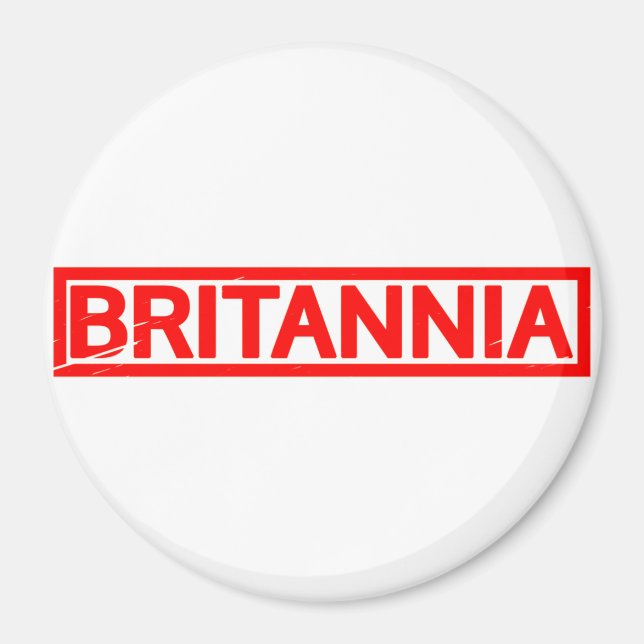 Britannia Frimärke Magnet (Framsidan)