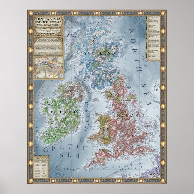 Britannia under vågar poster (Framsidan)