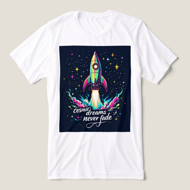 Brite-T Kosmiska Drömmar Bleknar Aldrig 0018882 T Shirt (Design Framsida)