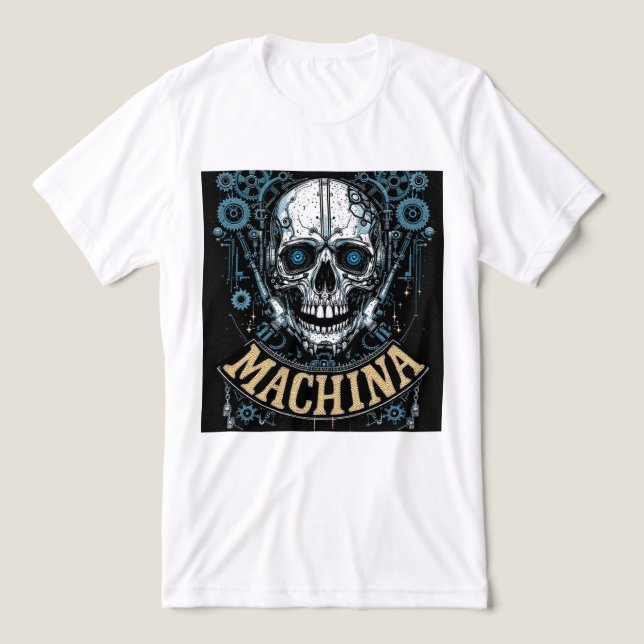 Brite-T Machina Skull 0018991 T Shirt (Design Framsida)