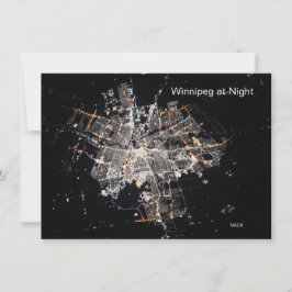 Britght Ljus Winnipeg på natten, NASA ISS Photo Kort