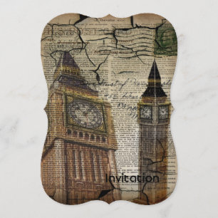 Britian England london clockTowbig ben Inbjudningar