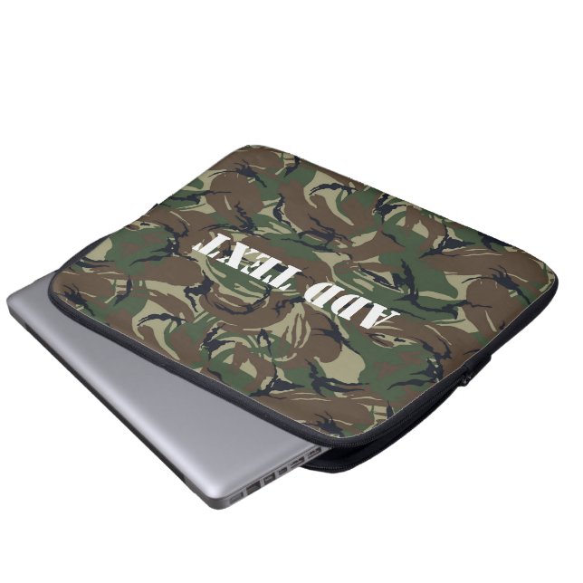 British 95 Forest Grönt Camouflage Laptop Fodral (Framre botten)