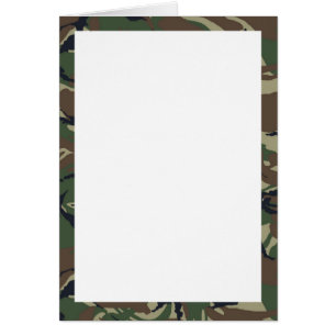British 95 Forest Grönt Camouflage with White Hälsningskort