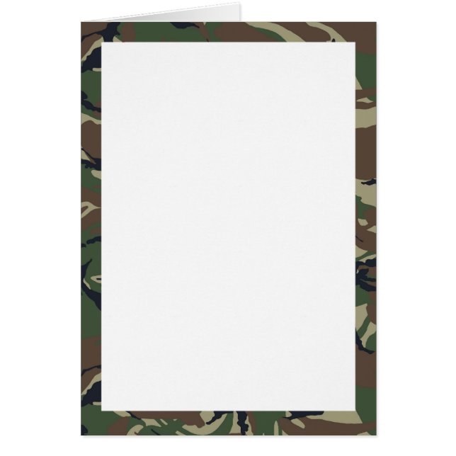 British 95 Forest Grönt Camouflage with White Hälsningskort (Framsidan)