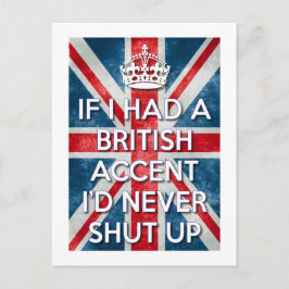 British Accent Vykort