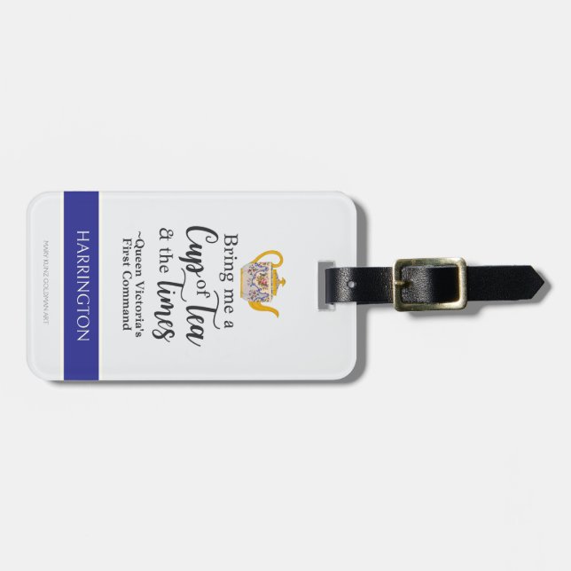 British Aeftermiddag Tea Cute Queen Victoria Royal Bagagebricka (Horisontell Framsida)