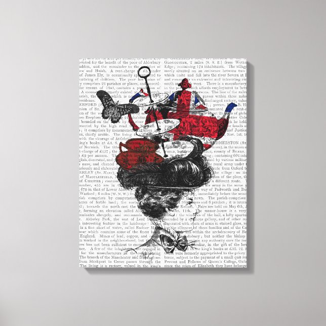 British Aeftermiddag Tea Hat Canvastryck (Framsida)