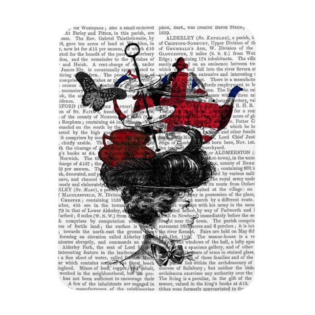 British Aeftermiddag Tea Hat Magnet (Vertikal)