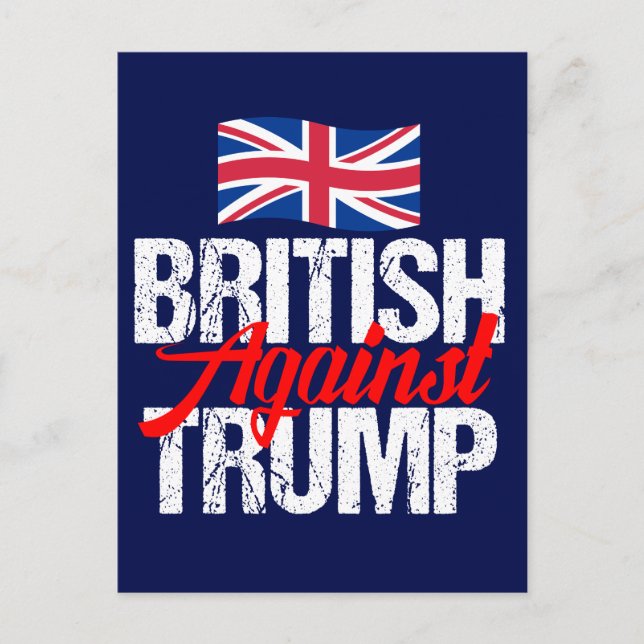 British Against Trump Vykort (Framsida)