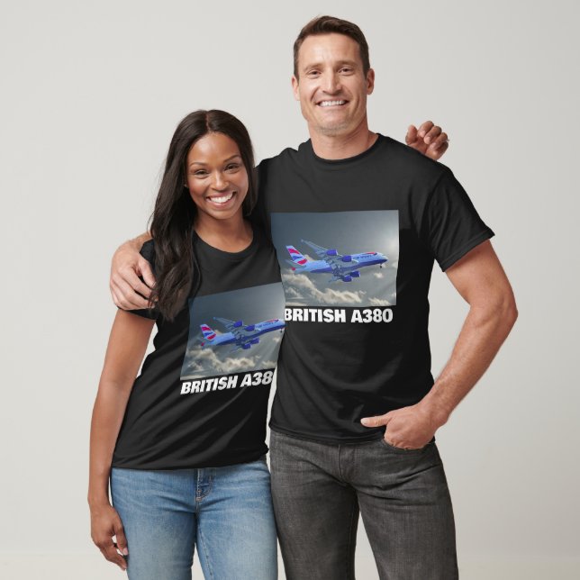 British Airlines Airbus A380-flygplan T Shirt (Unisex)