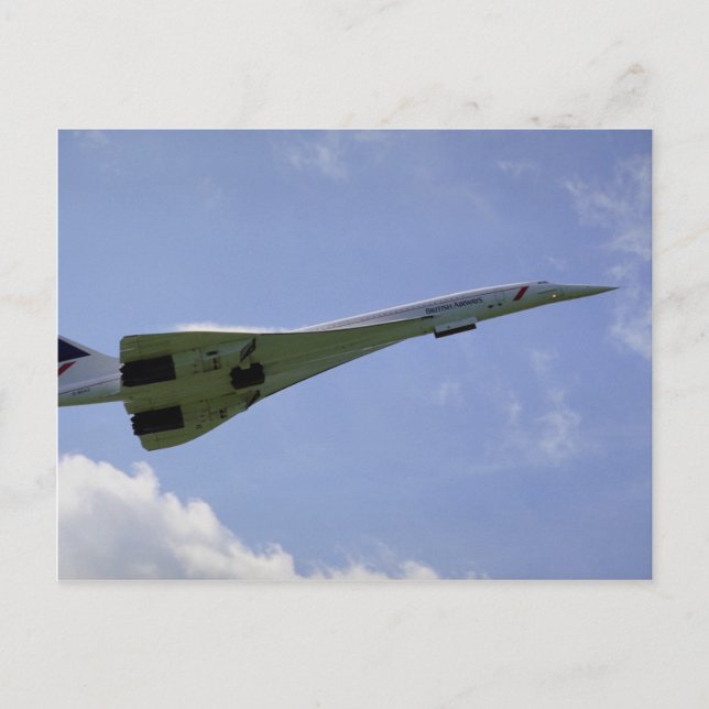 British Airways Concorde, som startar på Heathrow  Vykort (Framsida)