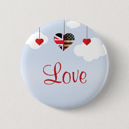 British American Kärlek Hearts royal bröllop Knapp