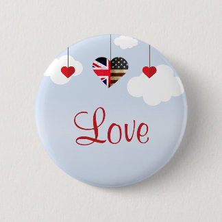 British American Kärlek Hearts royal bröllop Knapp