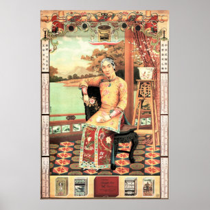 British American Tobacco Cigarette Gamla kinesiska Poster