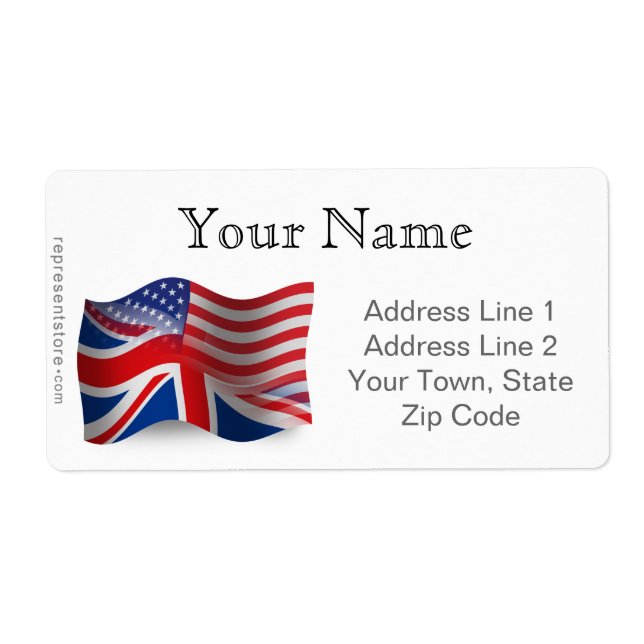 British-American Wave Flagga Fraktsedel (Framsidan)