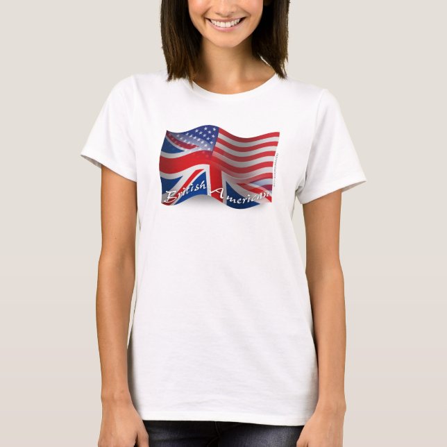 British-American Wave Flagga Tee (Framsida)
