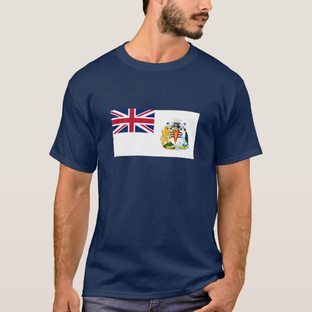 British Antarktis Territory Flagga T-Shirt (Framsida)