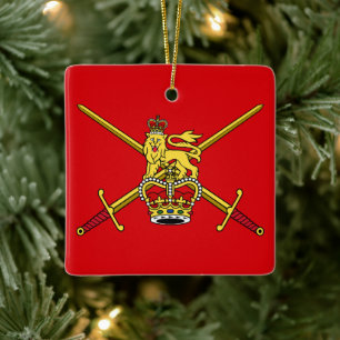 British Army flagga (icke-cerimonial) Julgransprydnad Keramik
