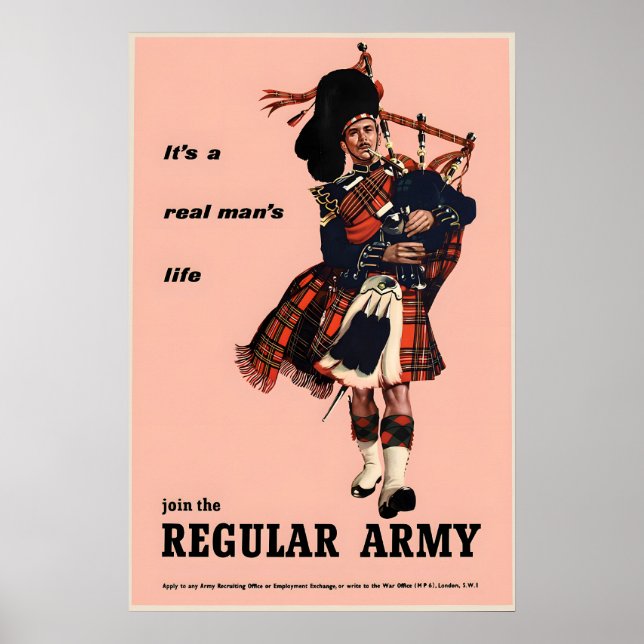 British Army Recruitment Poster Join the regular (Framsidan)