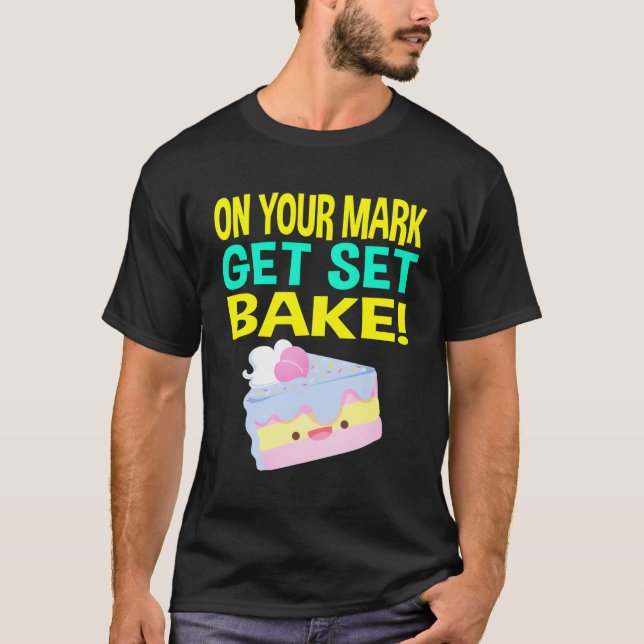 British Baking Show Baking S Get Set Bake Av T Shirt (Framsida)