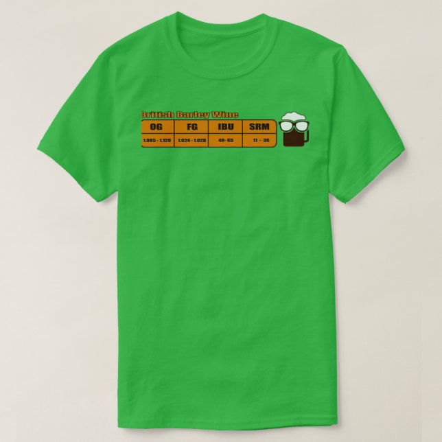 British Barley Wine Brewing Style T T Shirt (Design framsida)