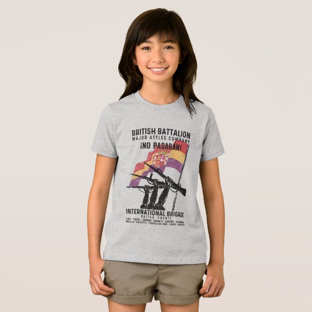 British Battalion Major Attlee Company T Shirt (Framsida Full)