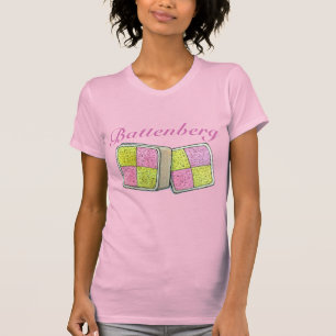 British Battenberg Marzipan Sponge Cake Bakery T Shirt