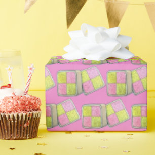 British Battenberg Marzipan Sponge Cake UK Food Presentpapper