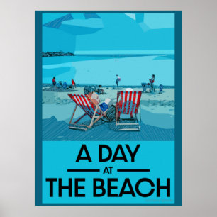 British Beach Art British Sea Side Poster