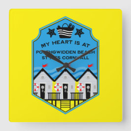 British Beach Hut Gifts and Decor Fyrkantig Klocka