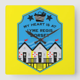 British Beach Hut Gifts and Decor Fyrkantig Klocka