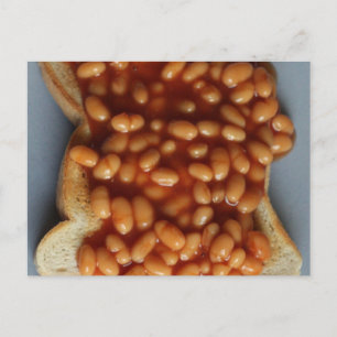 British Beans on Toast Food Joke Gift for Expat UK Vykort