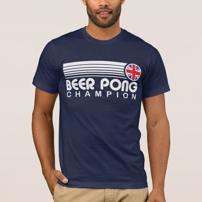British Beer Pong Champion T Shirt (Framsida)
