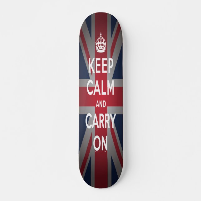 British Behålla Lugn Carry Old school Skateboard (Framsida)