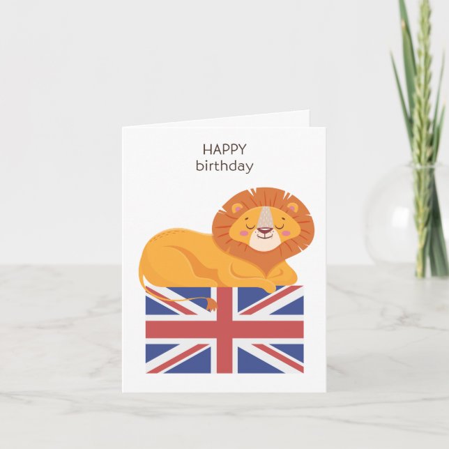 British Birthday Card Kort (Framsida)