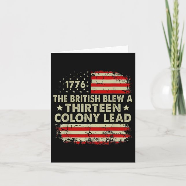 British Blew A 13 Colony Lead Funny 4:e Jul Kort (Framsida)