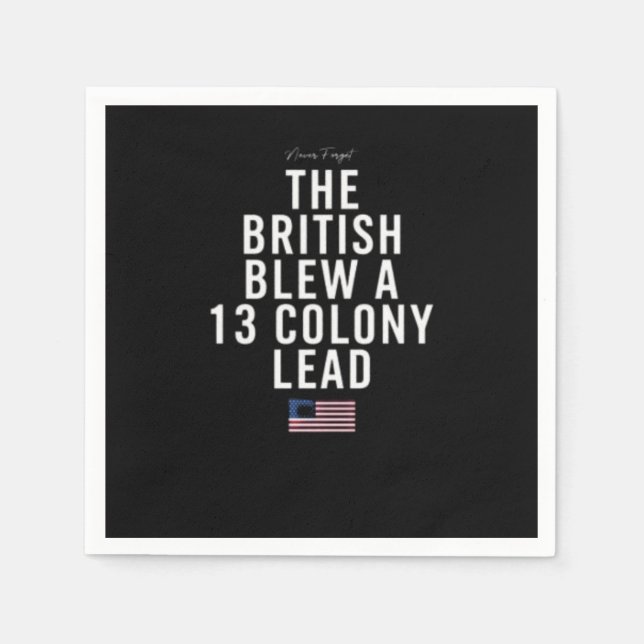 British Blew A Tretton Colony Lead Pappersservett (Framsidan)