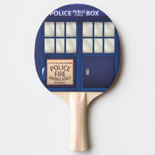British Blue vintage Police Box Pingisracket