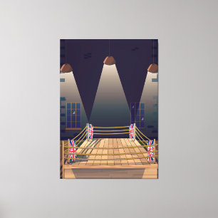 British Boxing ring Gym. Canvastryck