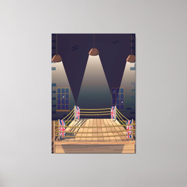 British Boxing ring Gym. Canvastryck (Framsida)