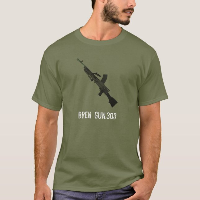 British Bren Gun.303.Army Tee Tee Shirt (Framsida)