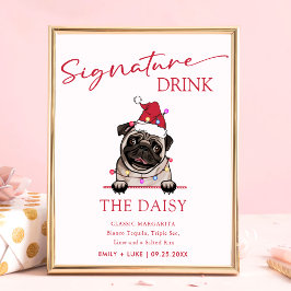 British Bull Dog Bröllop Namnteckning Drink-tecken Poster