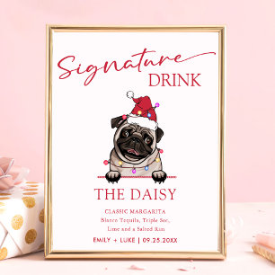British Bull Dog Bröllop Namnteckning Drink-tecken Poster